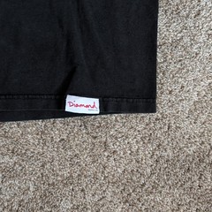 Diamond Supply Co. Black Size Medium Short Sleeve w/ Red Roses Behind Print