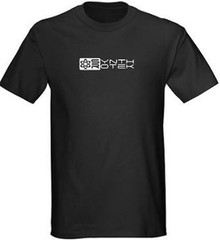 Synthrotek Mens Shirt S – 5XL Tee electronica synth DIY logo black red navy blue