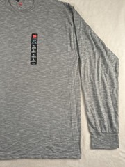 Hanes Ultimate X-Temp Mens Long Sleeve T-Shirt Slate Heather Performance New