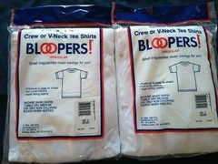 Vintage Fruit of The Loom Bloopers Mens Irregular V Neck T Shirts New 1997 Large