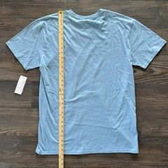 Quiksilver NWT Graphic Logo Spellout Light Blue Short Sleeve T Shirt Men’s L