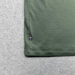 Fjallraven Abisko Wool T Shirt Mens XXL Green Logo Performance Crewneck Outdoor