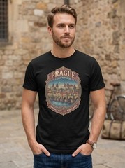 Prague Czech Republic Old World Graphic T-Shirt Unisex Travel Tee