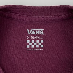 Vans Mens XS Purple Skull Rose Graphic Shirt Long Sleeve Double Sided Cotton
