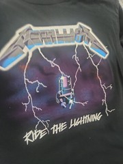 Metallica Ride The Lightning T-Shirt Mens Large Black Band Graphic Rock Heavy