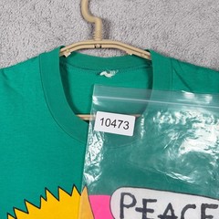 Vintage The Simpsons Shirt Mens Large Green Bart Peace Man 1990 Single Stitch *