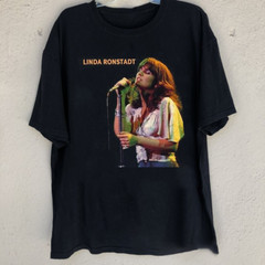 Vtg Linda Ronstadt In Concert Black Color All Size Shirt KK322