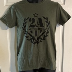Turning Point USA TPUSA 2A I Am The Militia Shirt Small Second Amendment Guns