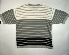 Gusto Collection Men’s XL 100% Acrylic Gray Striped Pullover TShirt