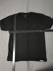 Men’s Champion T-shirt Color Black Size Medium Stretch Breathable Plain Athletic