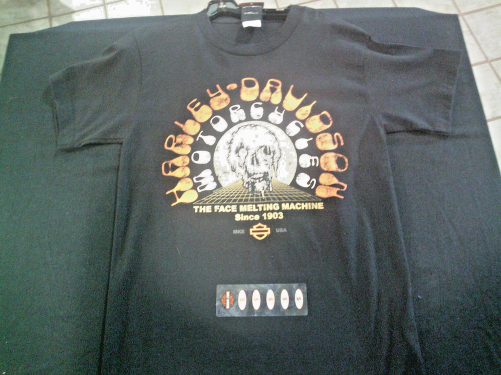 Men’s Small Bull Run Harley-Davidson Dealer T-Shirt-The Face Melting Machine
