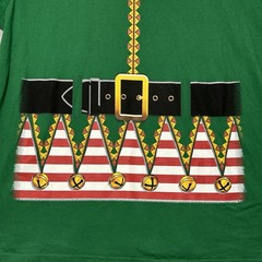 Holiday Time Men’s Elfie Elf Suit Christmas T-Shirt Green Size XL (46-48)