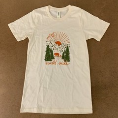 Royal Apparel Adult Size XS Cream Protect The Wild Side Graphic Short Sleeve Tee