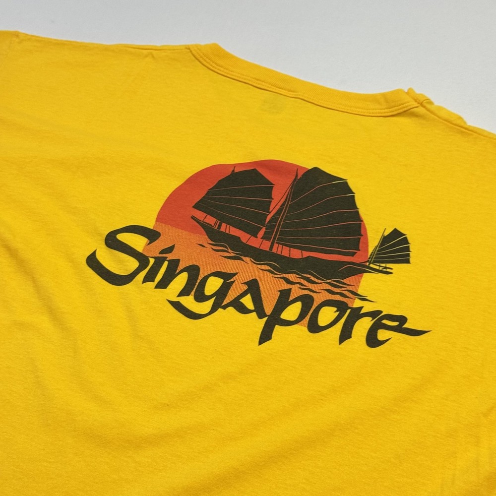 Vintage Russell Athletic Shirt Mens XL Yellow Singapore Unisys The Club 89 Tee