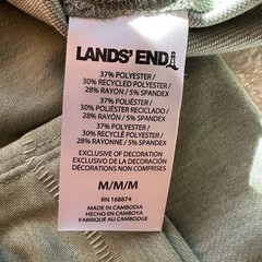 Lands’ End Men’s Green Short Sleeve T-Shirt Classic Fit Stretch Crew Neck Size M