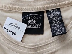 Stafford Options Men’s XL T-Shirt Crew Neck Super Soft Spring Yellow NWT Cotton
