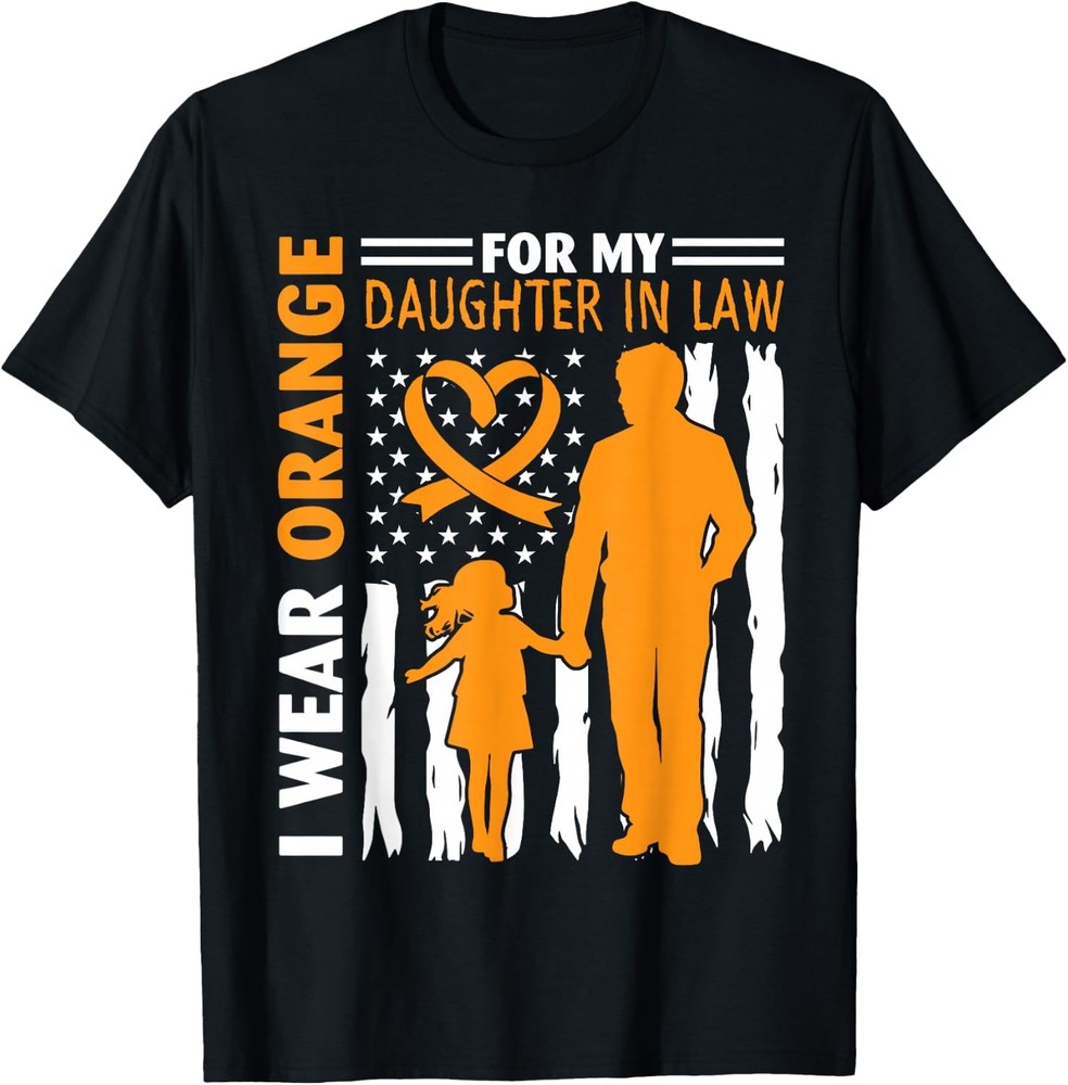 I Wear Orange for My Daughter in Law American Proud Daddy T-Shirt