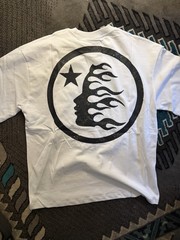HELLSTAR Men’s White Graphic Logo Crew Neck Short Sleeve T-Shirt Tee Size XL