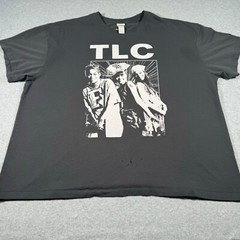 TLC Shirt Adult Extra Extra Large Black Faded American Girl Group Music Tour Men