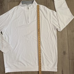 Peter Millar Men’s White Crown Comfort Textured 1/4 Zip Pullover Shirt XXL
