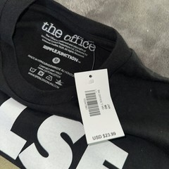 The Office “FALSE” Dwight Schrute Sz M Black Short Sleeve Ripple Junction NWT