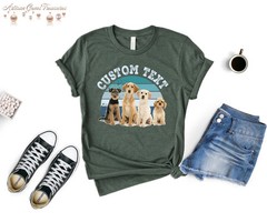 Custom Pet Photo Retro Comfort Tee Personalized Dog Cat Lover Gift Shirt