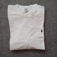 Polo Ralph Lauren T Shirt Mens 2XB White Logo Pocket Tee Long Sleeve