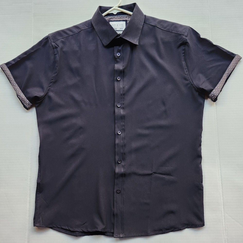 Day & Age Men’s Apparel w-way Stretch Black Polo Shirt – Size: Medium