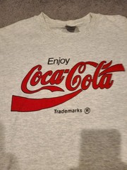 Vintage Single Stitch Coca-cola T Shirt! Size XL Made In USA Hanes NWOT Coke Gre
