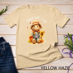 Happy Fall Yall Shirt Scarecrow Pumpkin Autumn Thanksgiving Unisex T-shirt
