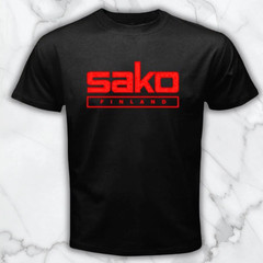 SAKO Finland Riffle Firearms Guns Men’s Black Graphic T Shirt Freeships