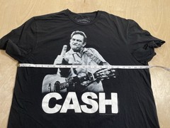 Johnny Cash Band Crew Neck Short Sleeve Graphic Shirt Mens Size XL Black