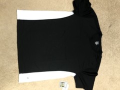 Stacy Adams Men Shirt LARGE Black Logo Short Sleeve Crew Neck NWT