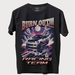JDM Honda Civic Racing Graphic Burnout Drift Car Japanese Streetwear Tee EM1