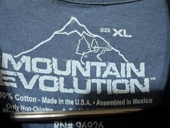 The Mountain Mens T-Shirt Evolution Blue Eagle Talon Flag Retired Logo XL #5286