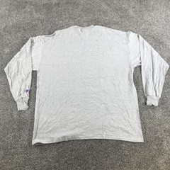 Vintage Russell Athletic Shirt Mens 2XL Heather Gray Long Sleeve Logo Crew Neck