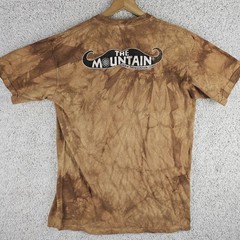 Vintage The Mountain Men Lion Wildlife Tie-Dye T Shirt Size Large Logo On Back