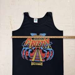 Vintage 80s Kings Dominion Grizzly Roller Coaster Tank Top T-Shirt Size Medium