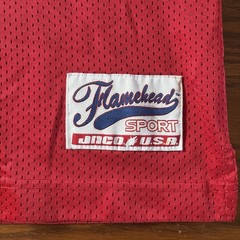 Vintage 90s JNCO Flamehead 85 Football Jersey Size Youth Medium Red Navy