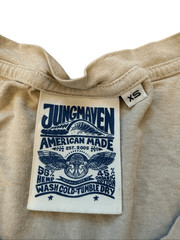 Jungmaven tan Vneck Tshirt XS organic cotton and hemp