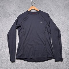 LL Bean Shirt Mens Medium Black Midweight Base Layer Performance Outdoor Hiking