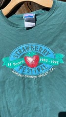 Vintage Hanes her way essential essence strawberry festival, T-shirt.made in USA