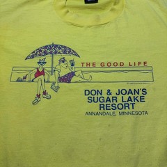 Vintage 1986 Don & Joan’s Sugar Lake Resort Minnesota Souvenir T-Shirt USA – XL