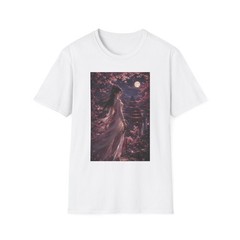 Chinese Wuxia Sword Girl Cherry Blossom Fantasy Warrior Graphic T-Shirt