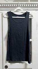 abercrombie and fitch wifebeater tank top ribbed a-shirt black medium