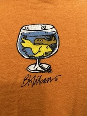 Crazy Shirts Hawaii Adult XL Vintage B Kliban Apricot Dyed Cat Poolside T Shirt