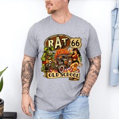 Rat Fink Pinup Girl Hot Rod Old School Highway 66 Retro USA T-Shirt