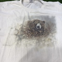 Mens Distressed Vintage 1996 Impulse Wear Grizzly Bear Wildlife Nature Shirt XL