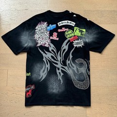 Hell Studios star Flame lip nail printing Tee Mens Short Sleeve T-shirt