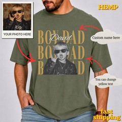 Personalized Dad Photo T-Shirt, Custom Fathers Day Gift Tee